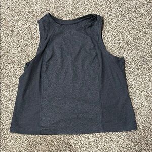 Gray Boxy Muscle Tee with Wide Armholes